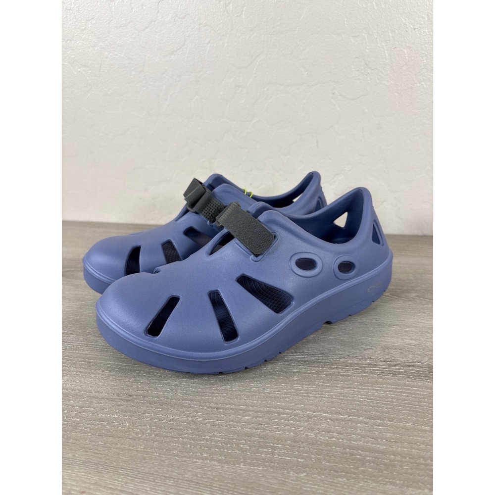 OOFOS OOCANDOO Unisex Water Drop Blue Recovery Sandals 1300 Mens 5 Womens 7